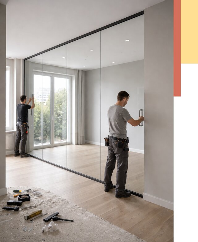 Изготовление стеклянных перегородок в Красногорске от 12549 руб. под ключ | ОТДЕЛОЧНИК-Крр