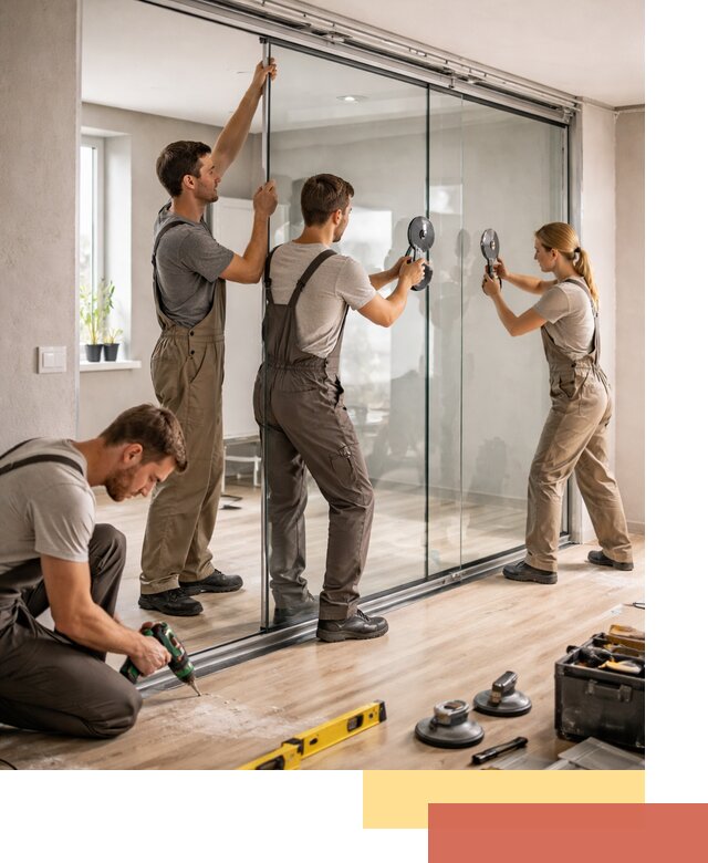 Изготовление стеклянных перегородок на заказ в Красногорске