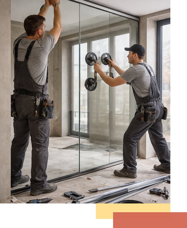 Цельностеклянные перегородки под ключ в Красногорске