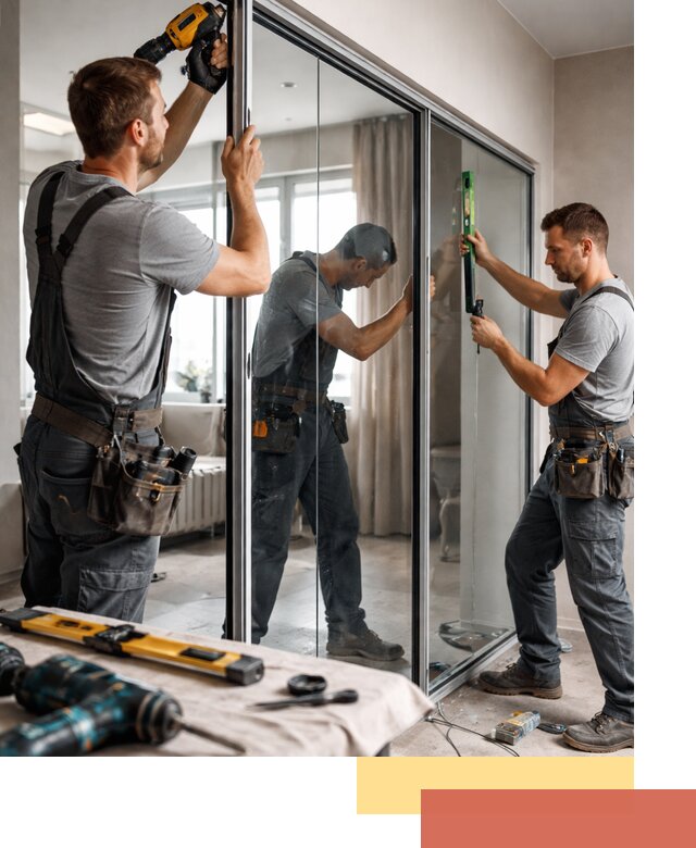 Каркасные стеклянные перегородки под ключ в Красногорске