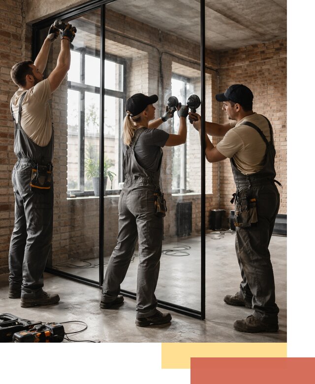 Стеклянные перегородки лофт — изготовление и монтаж в Красногорске