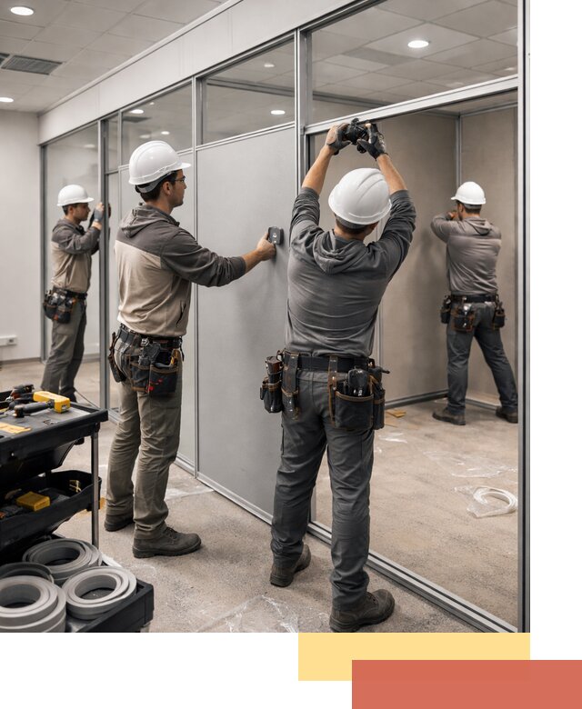 Мобильные офисные перегородки под ключ в Красногорске