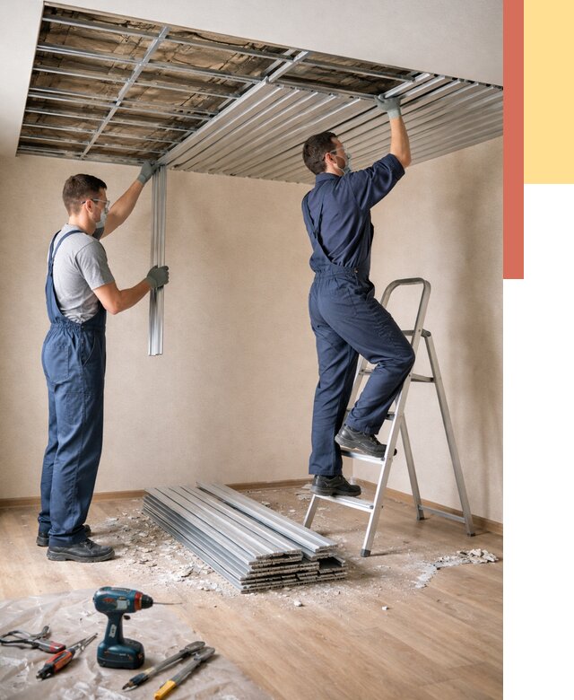 Демонтаж реечного потолка в Красногорске от 4572 руб. быстро и недорого | ОТДЕЛОЧНИК-Крр