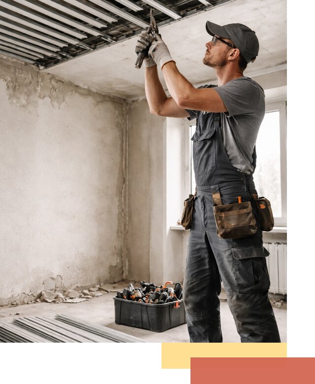 Демонтаж реечного потолка в Красногорске быстро и аккуратно