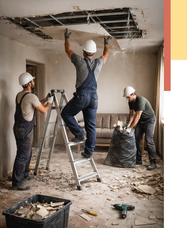 Демонтаж гипсокартонного потолка в Красногорске от 427 руб. за м2 — ОТДЕЛОЧНИК-Крр