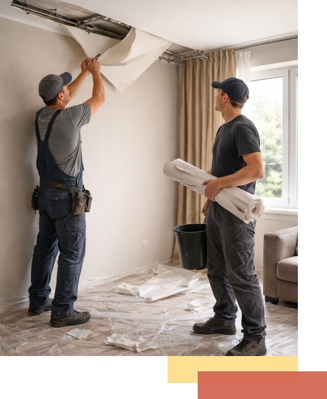 Демонтаж натяжного потолка в Красногорске быстро и аккуратно