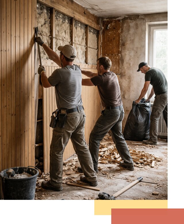 Демонтаж вагонки и вывоз материалов в Красногорске