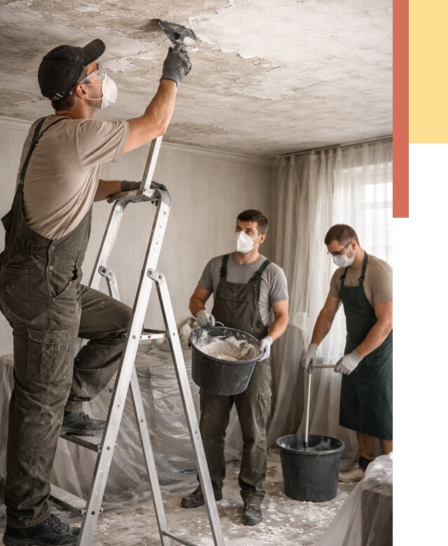 Удаление побелки с потолка в Красногорске от 2540 руб. быстро и недорого | ОТДЕЛОЧНИК-Крр