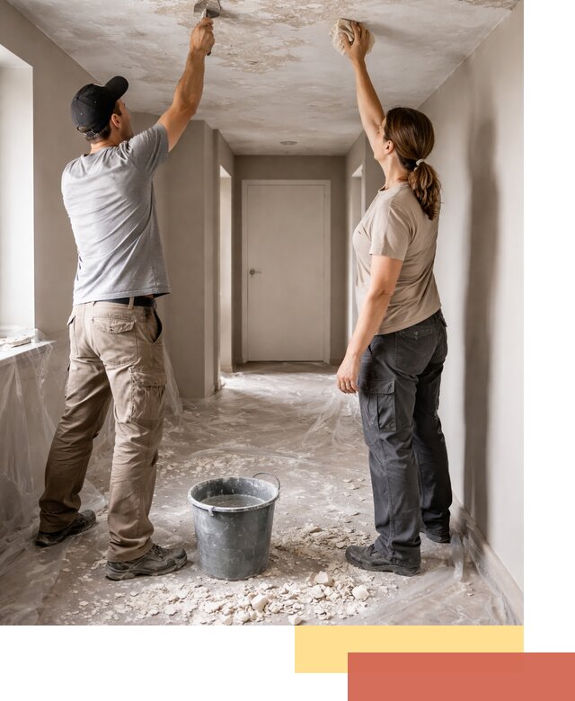 Удаление побелки с потолка в Красногорске — быстро и аккуратно