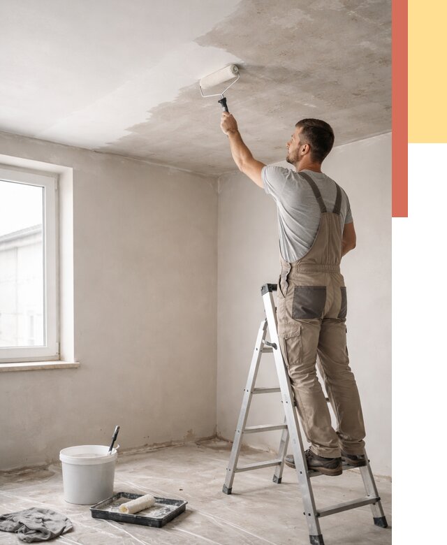 Грунтовка потолка в Красногорске от 2540 руб. — быстро и недорого | ОТДЕЛОЧНИК-Крр