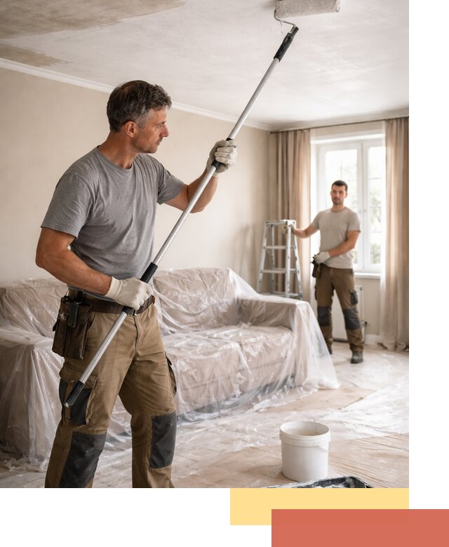 Грунтовка потолка в Красногорске — подготовка под покраску и отделку