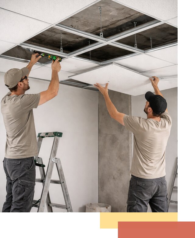 Монтаж потолка Армстронг под ключ в Красногорске