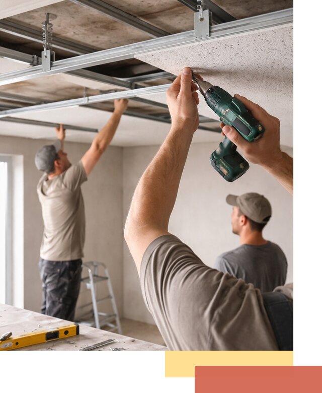 Монтаж акустического потолка в Красногорске под ключ