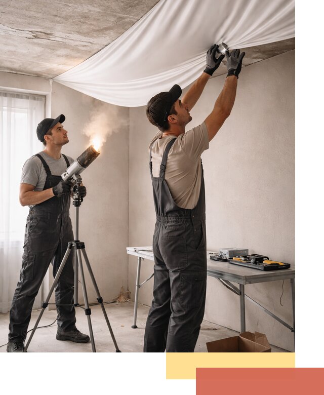 Установка натяжного потолка под ключ в Красногорске