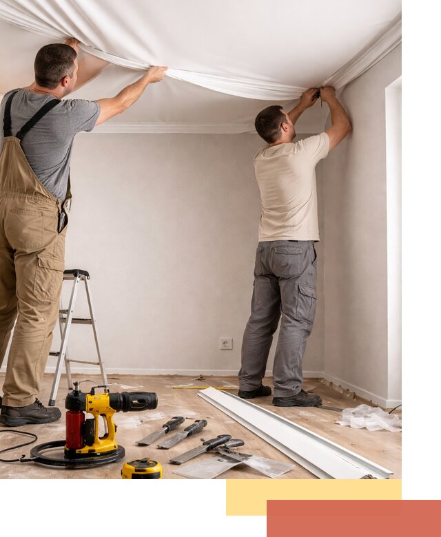 Монтаж ПВХ натяжного потолка в Красногорске качественно и быстро