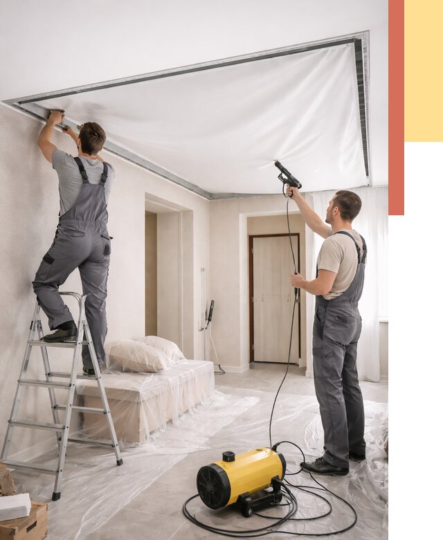 Монтаж натяжного потолка в прихожей в Красногорске от 2693 руб. под ключ | ОТДЕЛОЧНИК-Крр