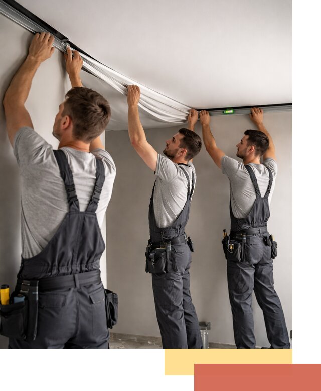 Теневые натяжные потолки в Красногорске: монтаж и отделка быстро и качественно