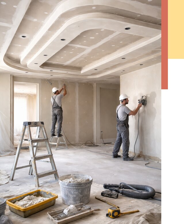 Многоуровневый потолок из гипсокартона в Красногорске от 762 руб. под ключ | ОТДЕЛОЧНИК-Крр