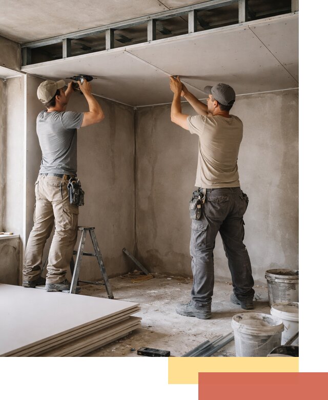 Короб из гипсокартона на потолке под ключ в Красногорске