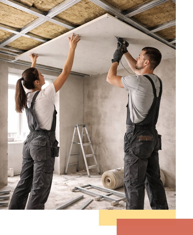 Звукоизоляция потолка из ГКЛ в Красногорске профессионально и надежно