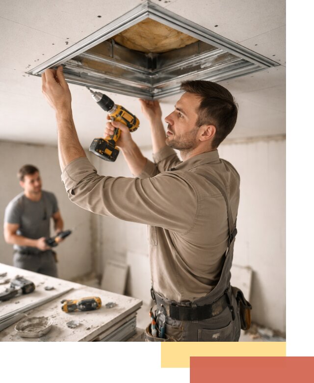 Монтаж люка в потолок из ГКЛ в Красногорске