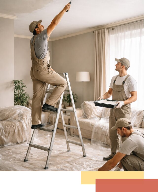 Покраска потолков акриловой краской в Красногорске качественно и быстро