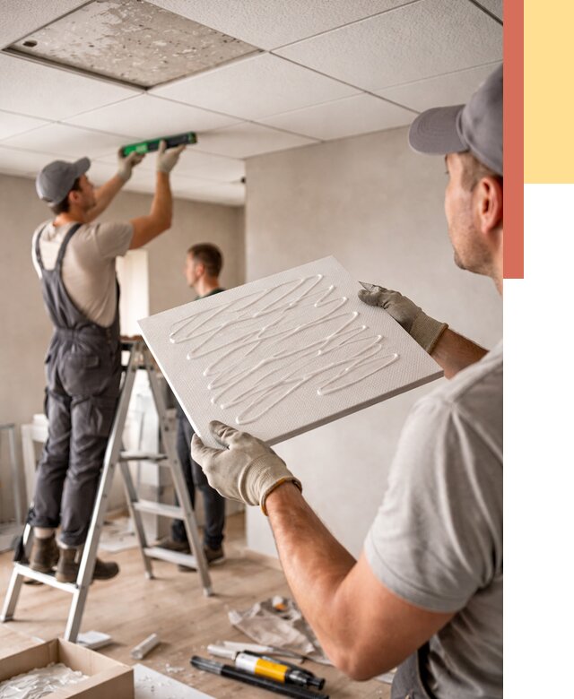 Монтаж потолочной плитки в Красногорске от 4572 руб. — быстро и недорого | ОТДЕЛОЧНИК-Крр