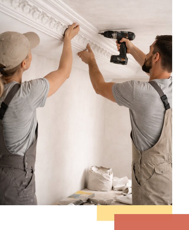 Профессиональный монтаж лепнины на потолок в Красногорске