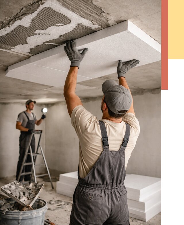 Утепление потолка пенопластом в Красногорске от 4572 руб/м2 — недорого и быстро | ОТДЕЛОЧНИК-Крр