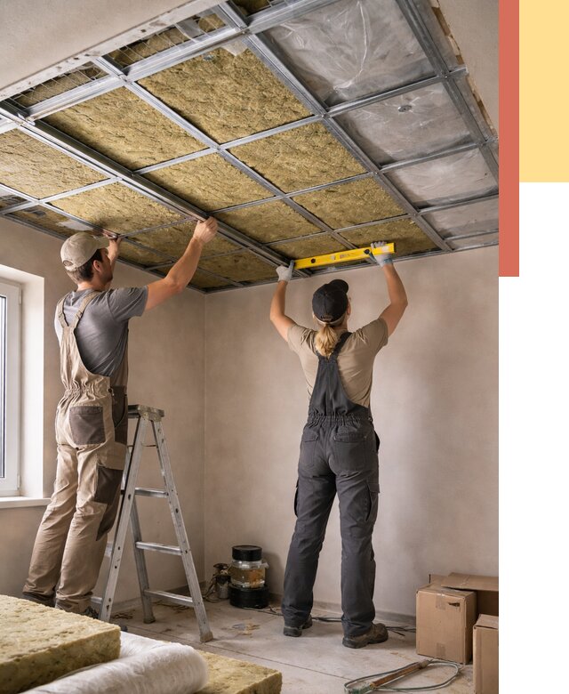 Шумоизоляция потолка в Красногорске от 1270 руб. под ключ — услуги ОТДЕЛОЧНИК-Крр